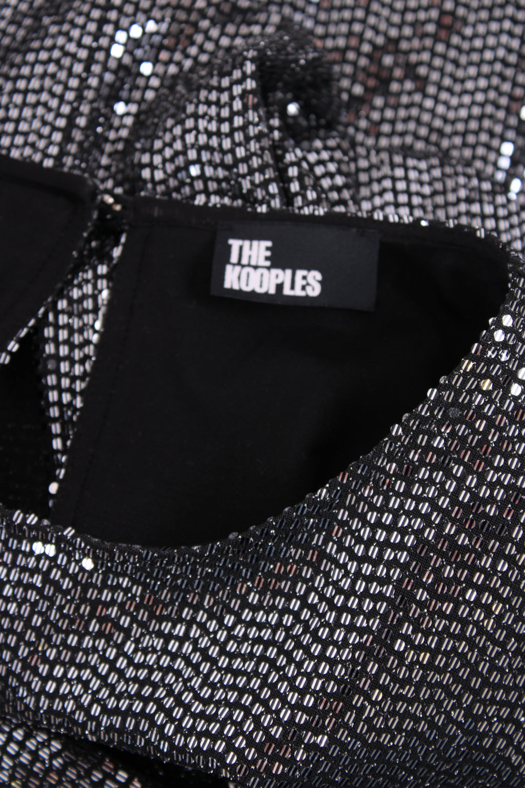 The Kooples Mini Dress Silver Sequin S