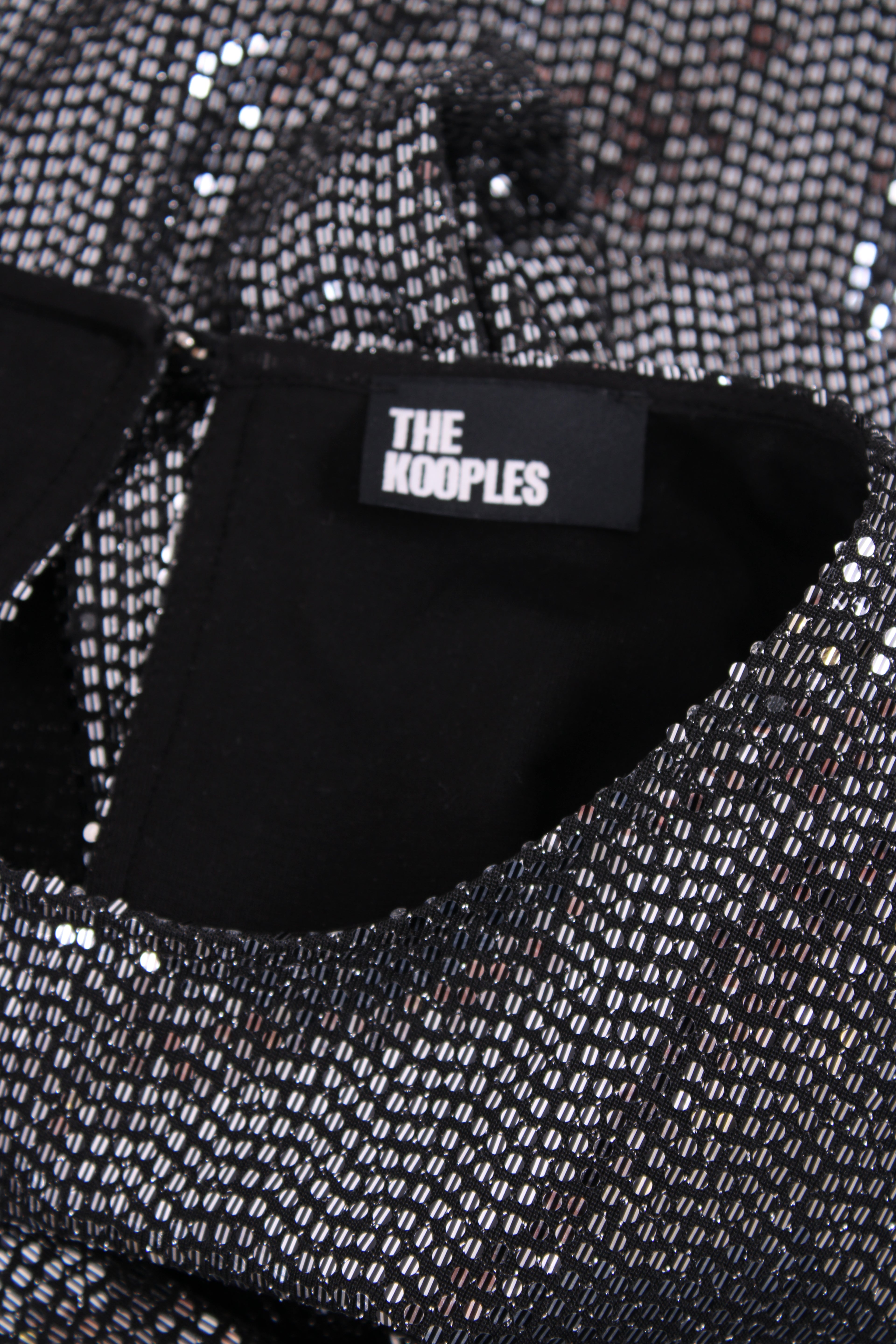 The Kooples Mini Dress Silver Sequin S