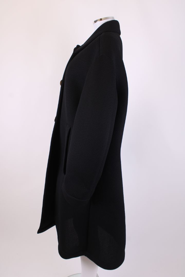 Dries Van Noten Rinks Oversized Textured Coat Black M