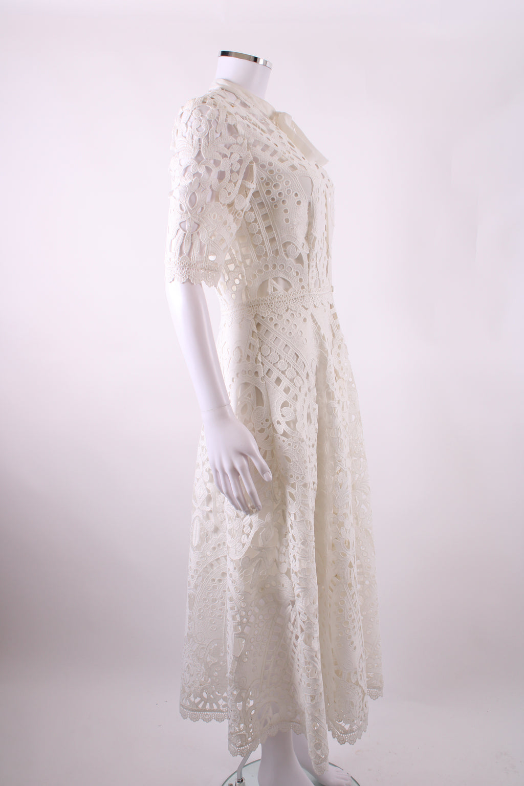 Temperley London S/S Lace Dress White 10
