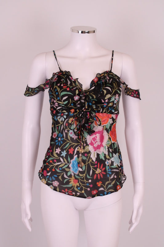 Roberto Cavalli Floral Print Camisole Multi Coloured XS