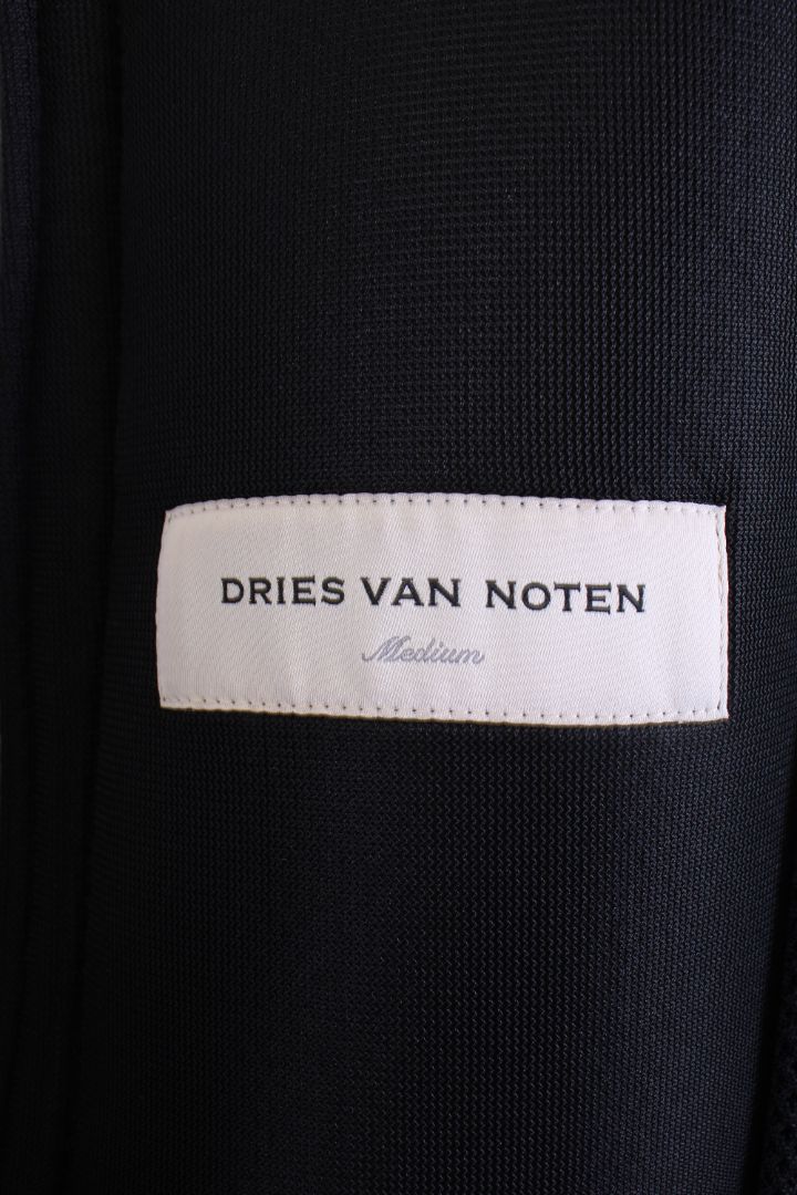 Dries Van Noten Rinks Oversized Textured Coat Black M