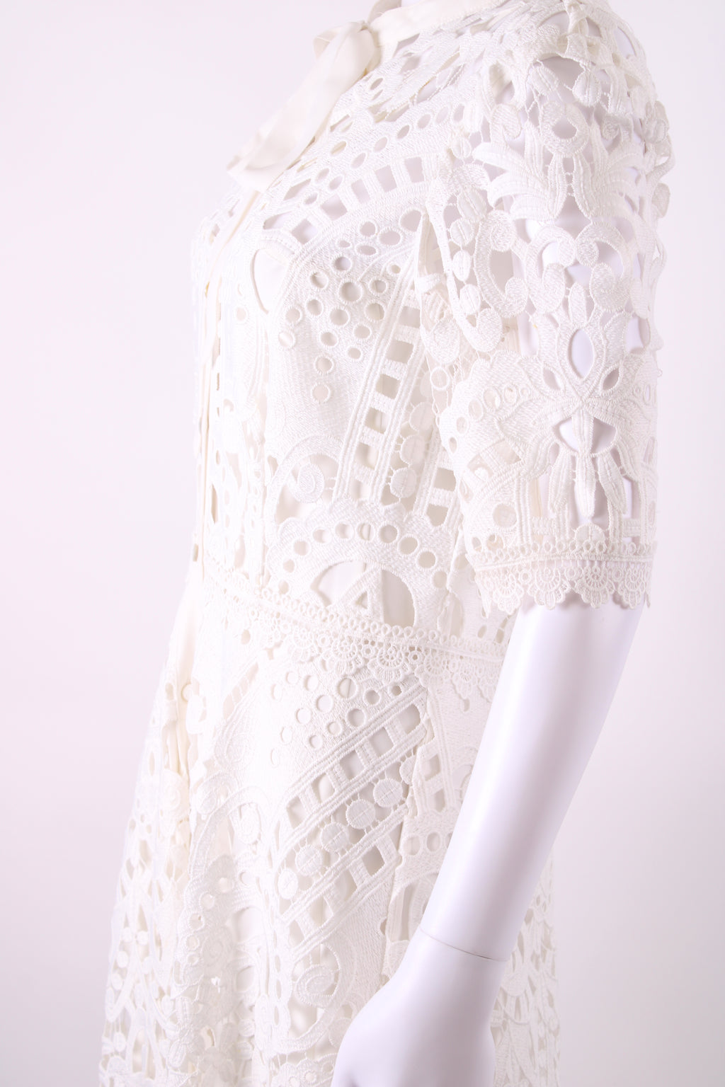 Temperley London S/S Lace Dress White 10