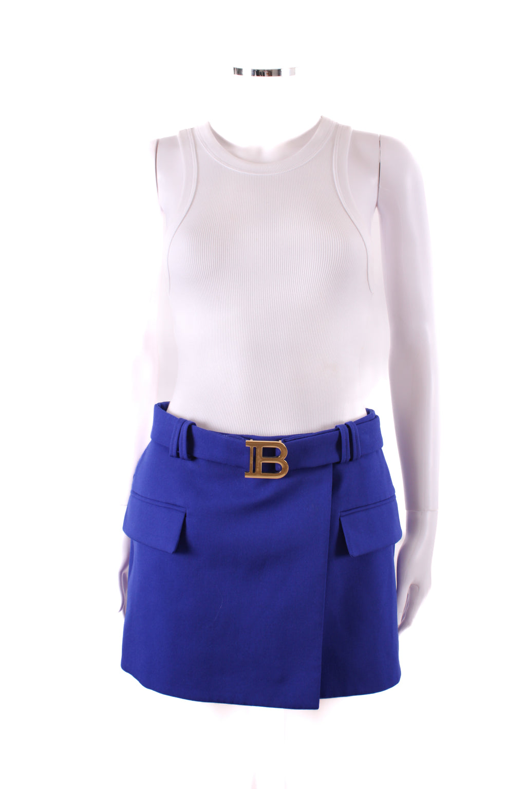 Balmain Mini Skirt Purple S