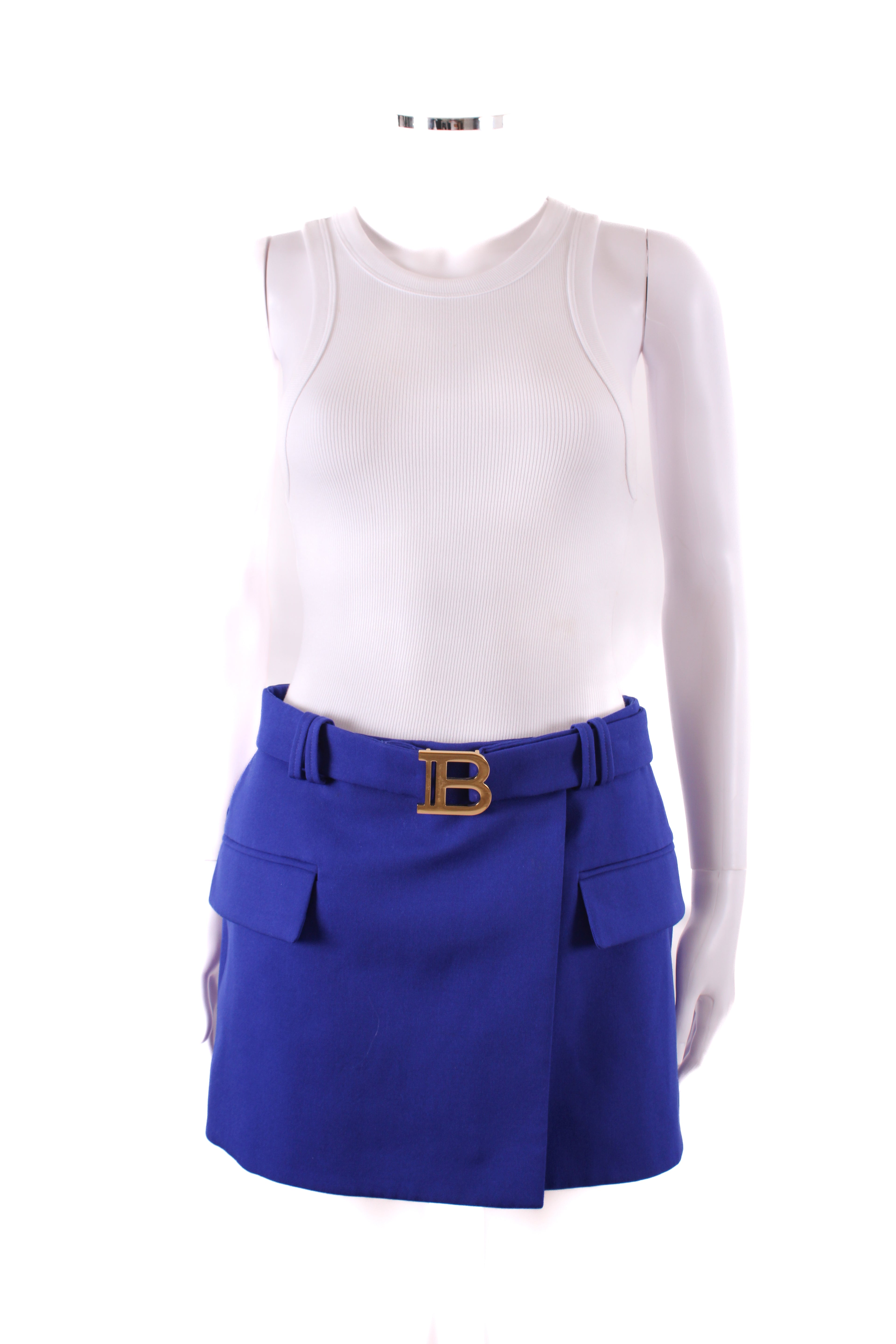 Balmain Mini Skirt Purple S
