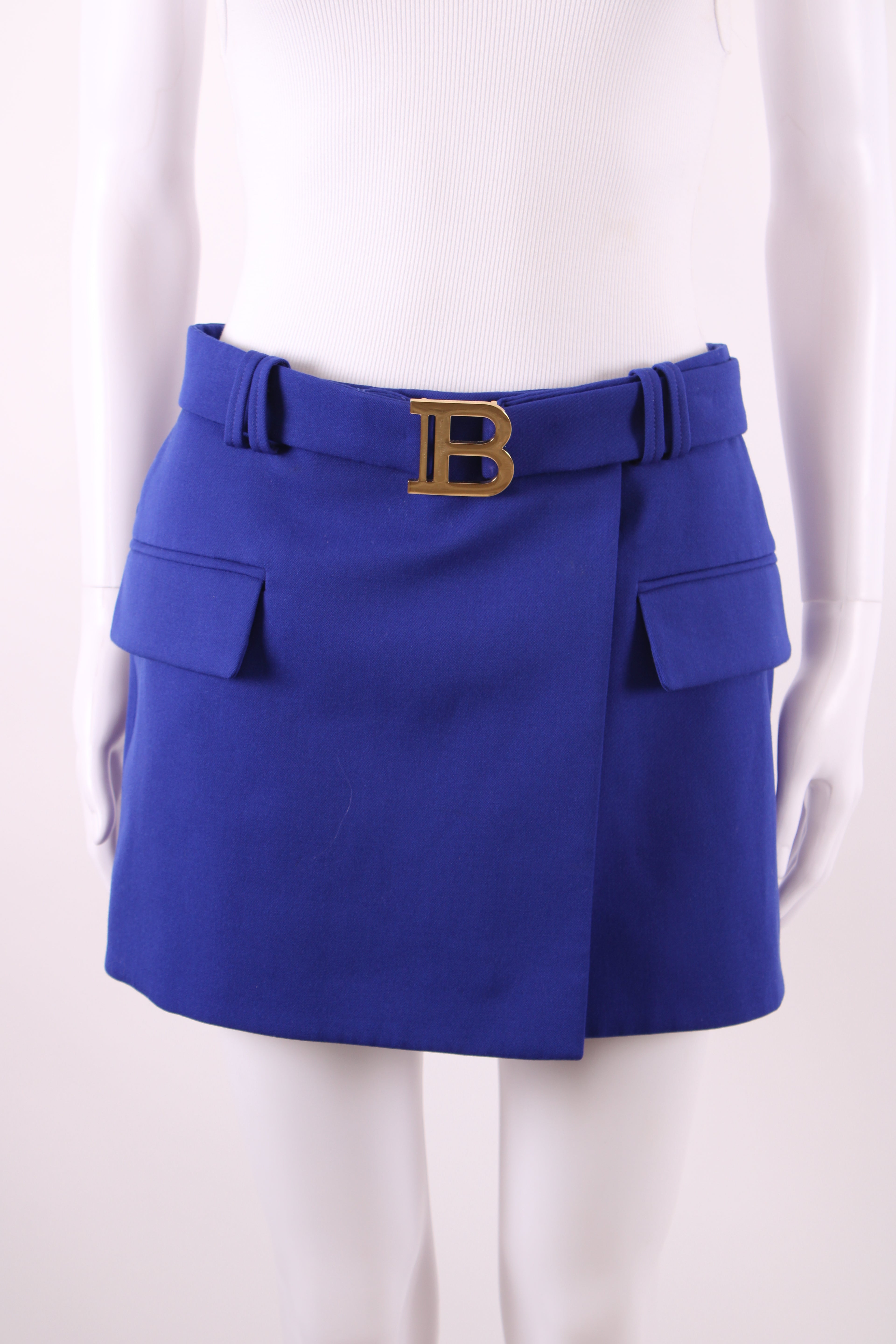 Balmain Mini Skirt Purple S