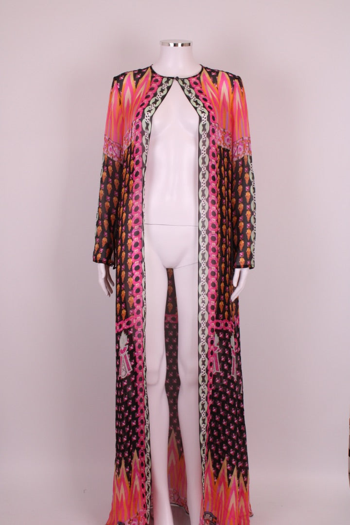 Temperley London Print Kaftan Black/ Pink 8
