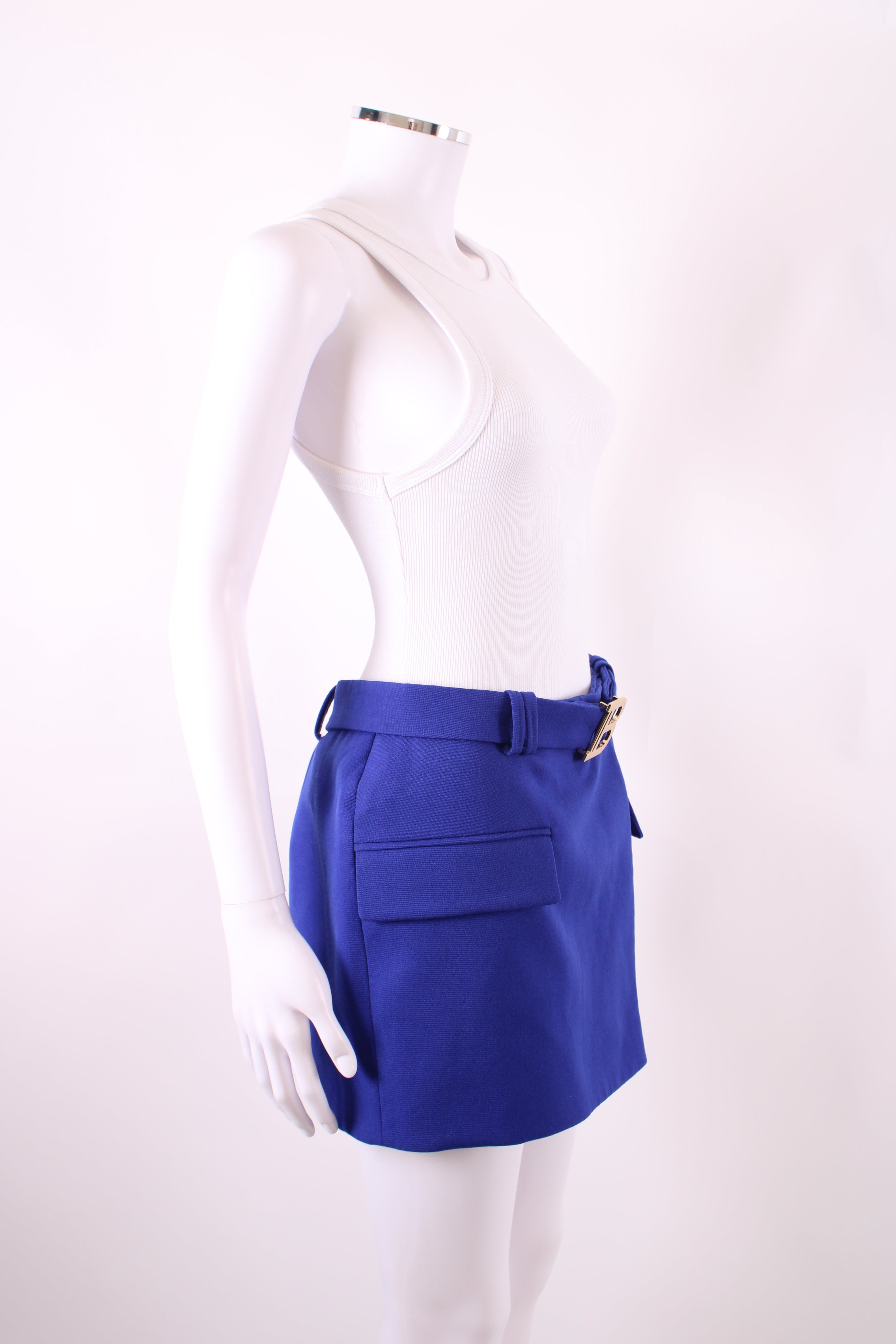 Balmain Mini Skirt Purple S