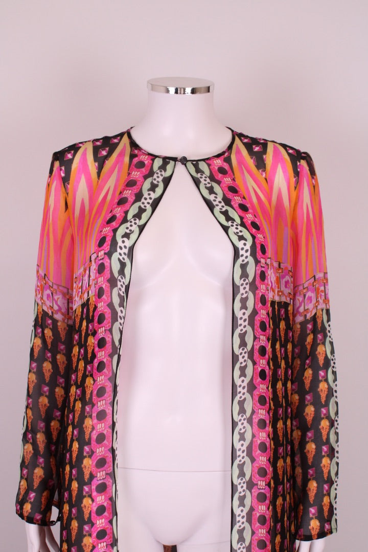 Temperley London Print Kaftan Black/ Pink 8