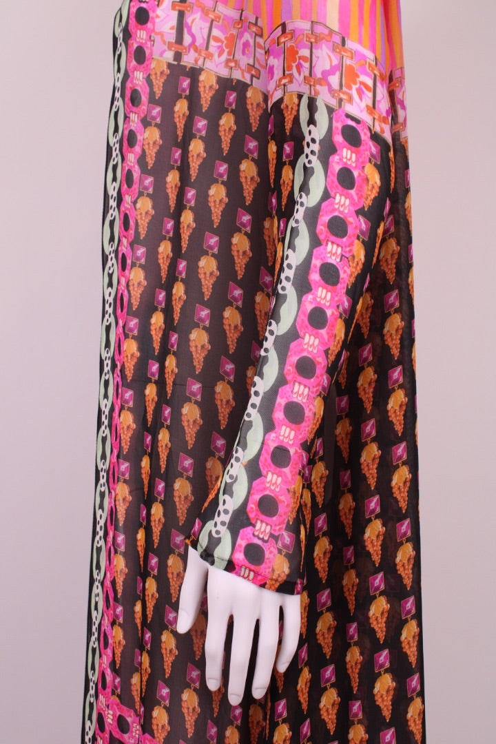 Temperley London Print Kaftan Black/ Pink 8