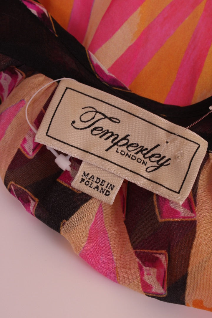 Temperley London Print Kaftan Black/ Pink 8