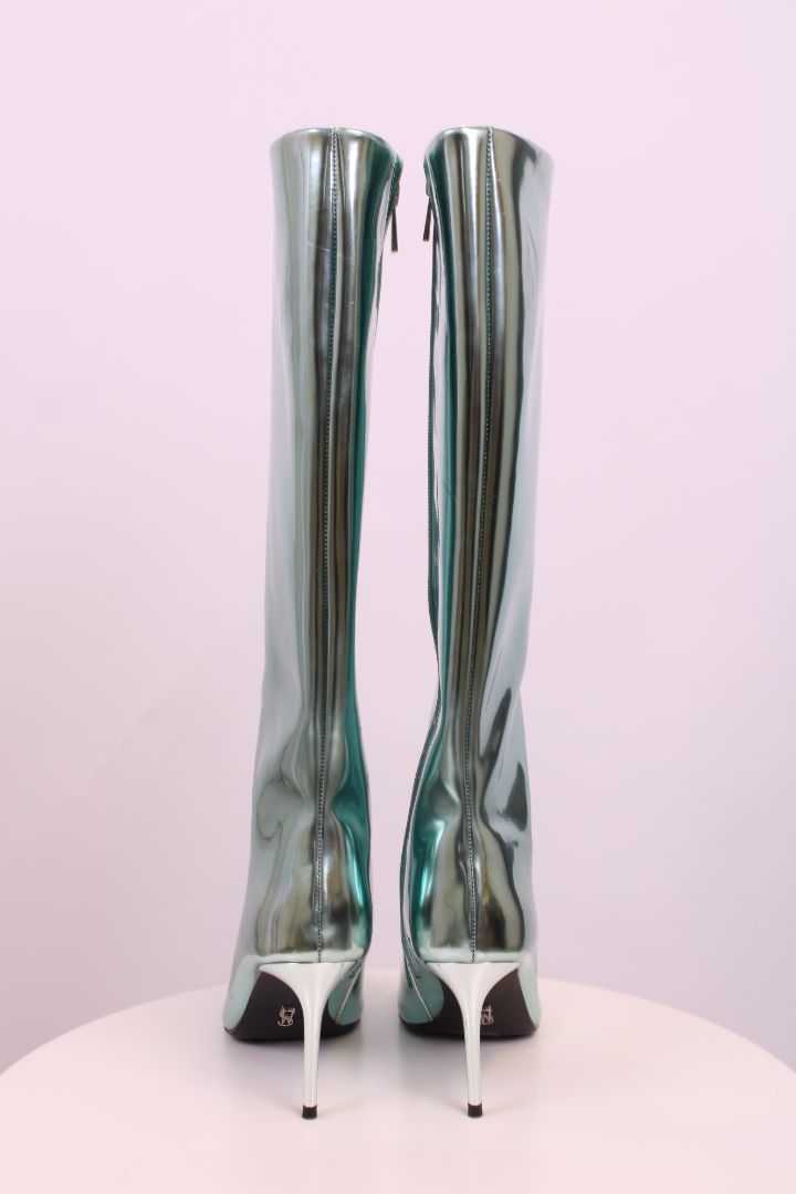 Steve Madden Metallic Boots Aqua 6