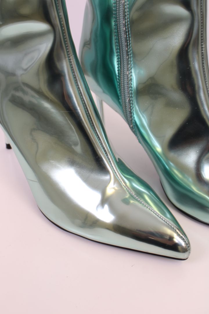 Steve Madden Metallic Boots Aqua 6