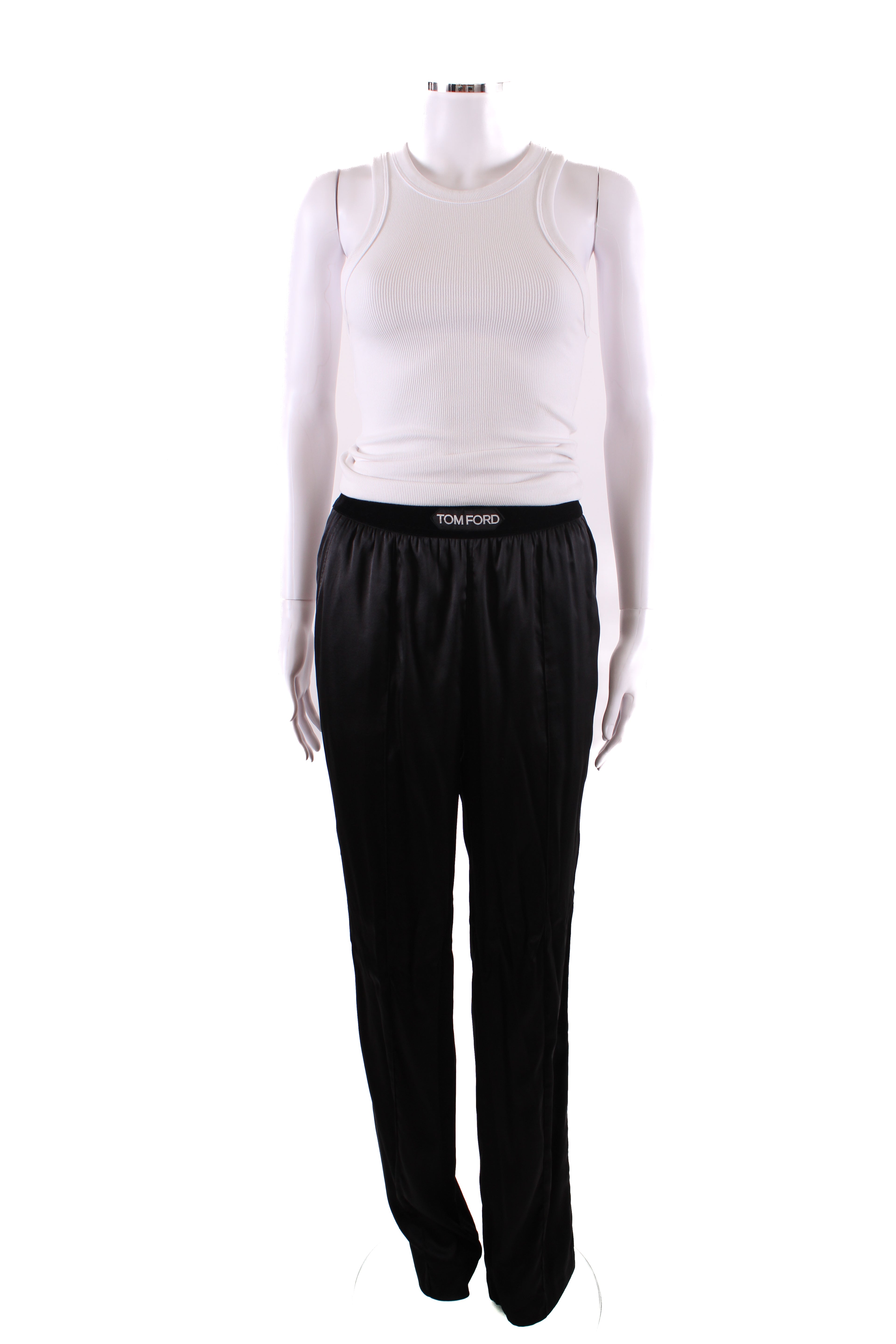 Tom Ford Logo Satin Trousers Black XS