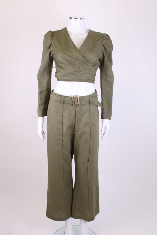 Lisa Marie Fernandez Trouser Co-Ord Khaki M