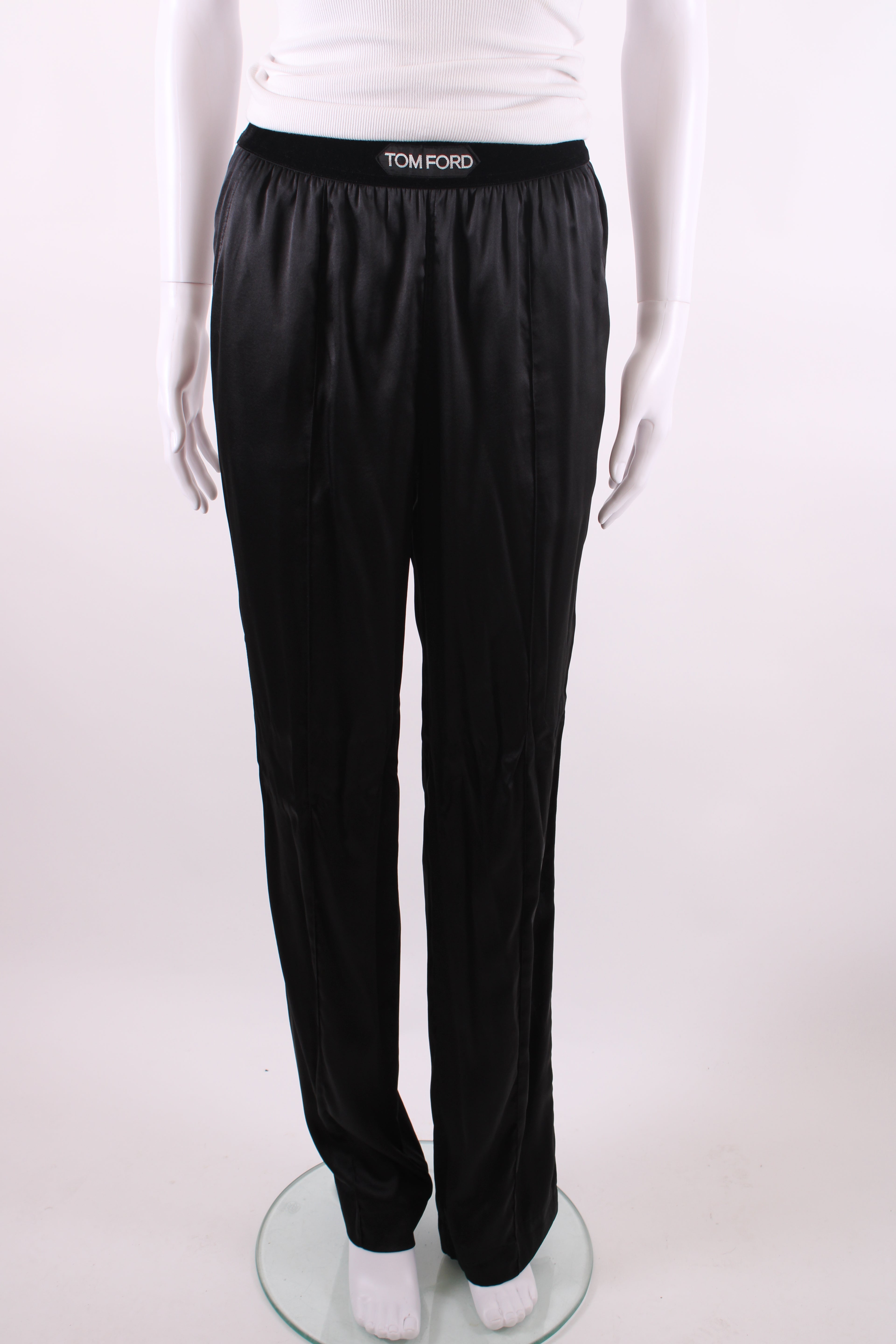 Tom Ford Logo Satin Trousers Black XS