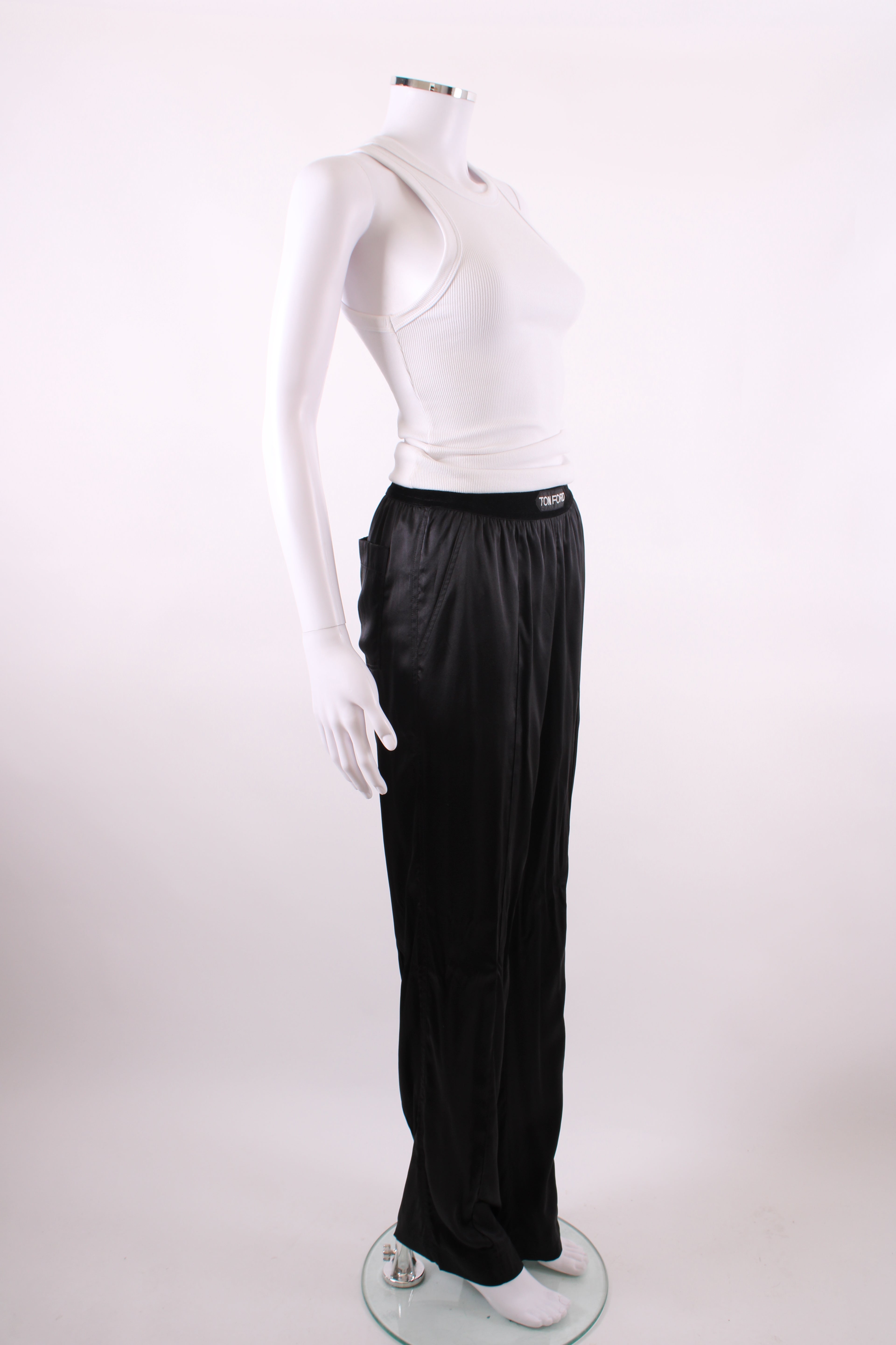 Tom Ford Logo Satin Trousers Black XS