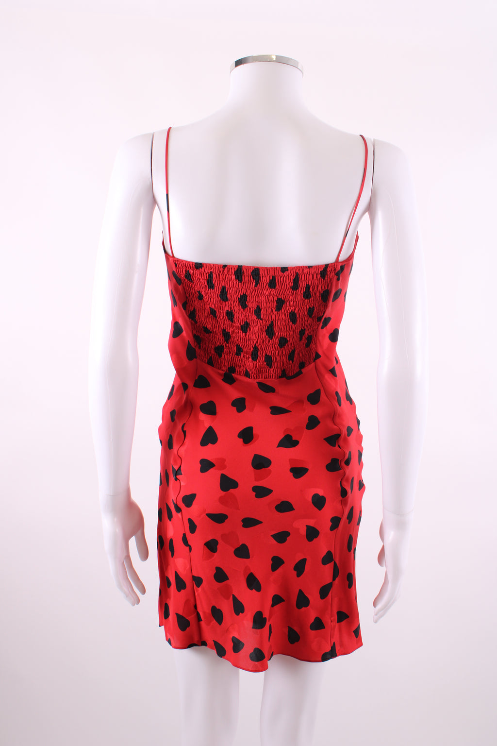 Saint Laurent Heart Print Mini Dress Red 6