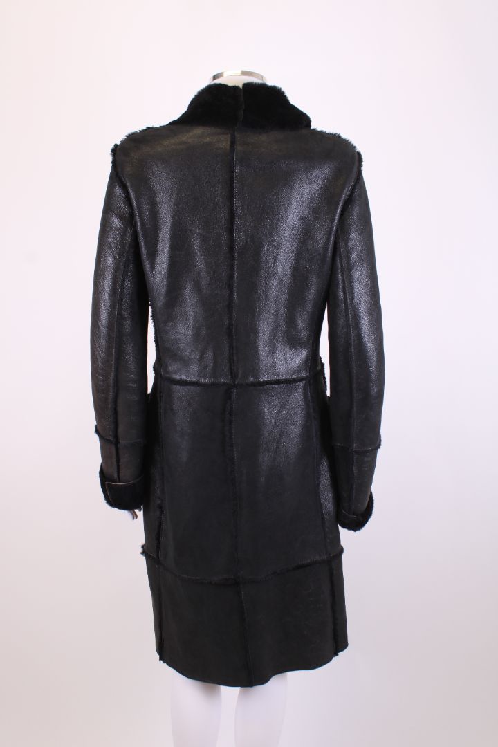 Dolce & Gabbana Shearling Coat Black S