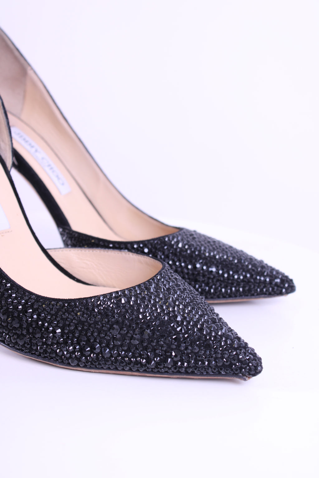 Jimmy Choo Crystal Embellished Heels Black 39