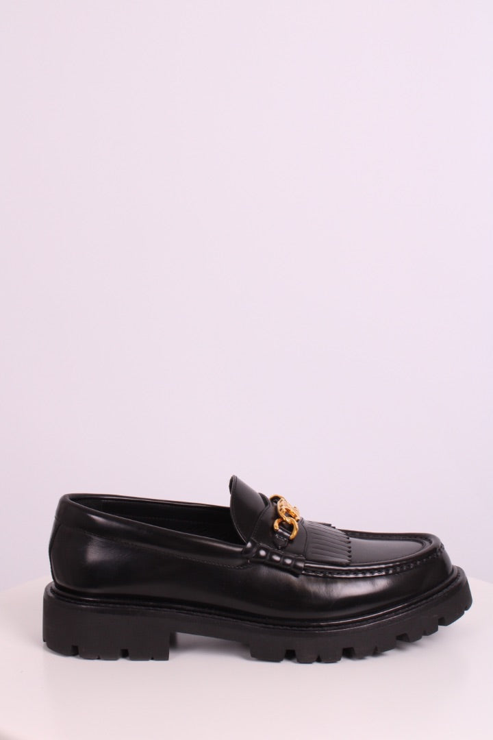 Celine Chunky Chain Loafers Black 40
