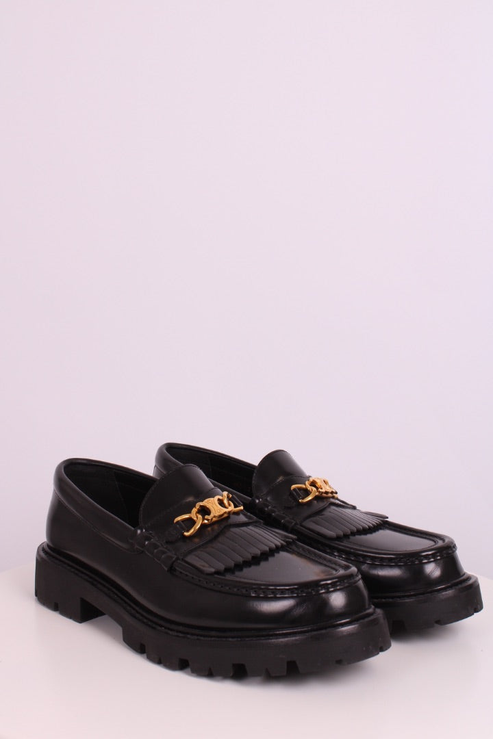 Celine Chunky Chain Loafers Black 40
