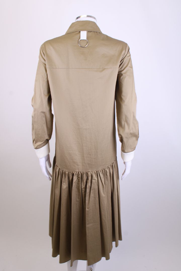 Tibi L/S Shirt Dress Khaki S