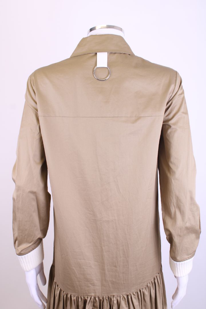Tibi L/S Shirt Dress Khaki S