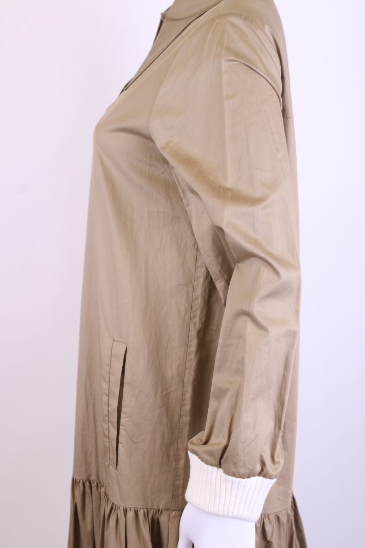 Tibi L/S Shirt Dress Khaki S