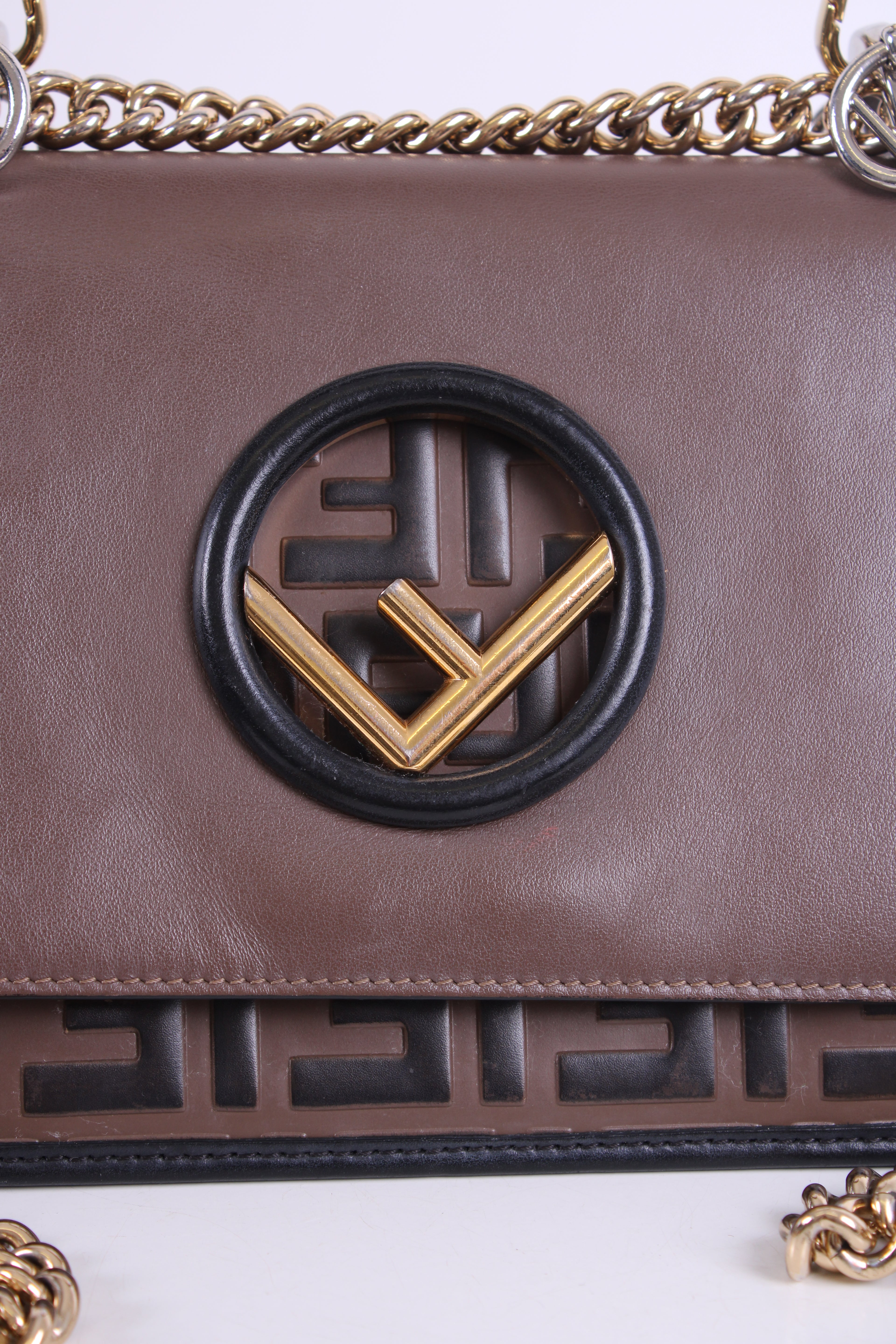 Fendi Canne Handbag Brown