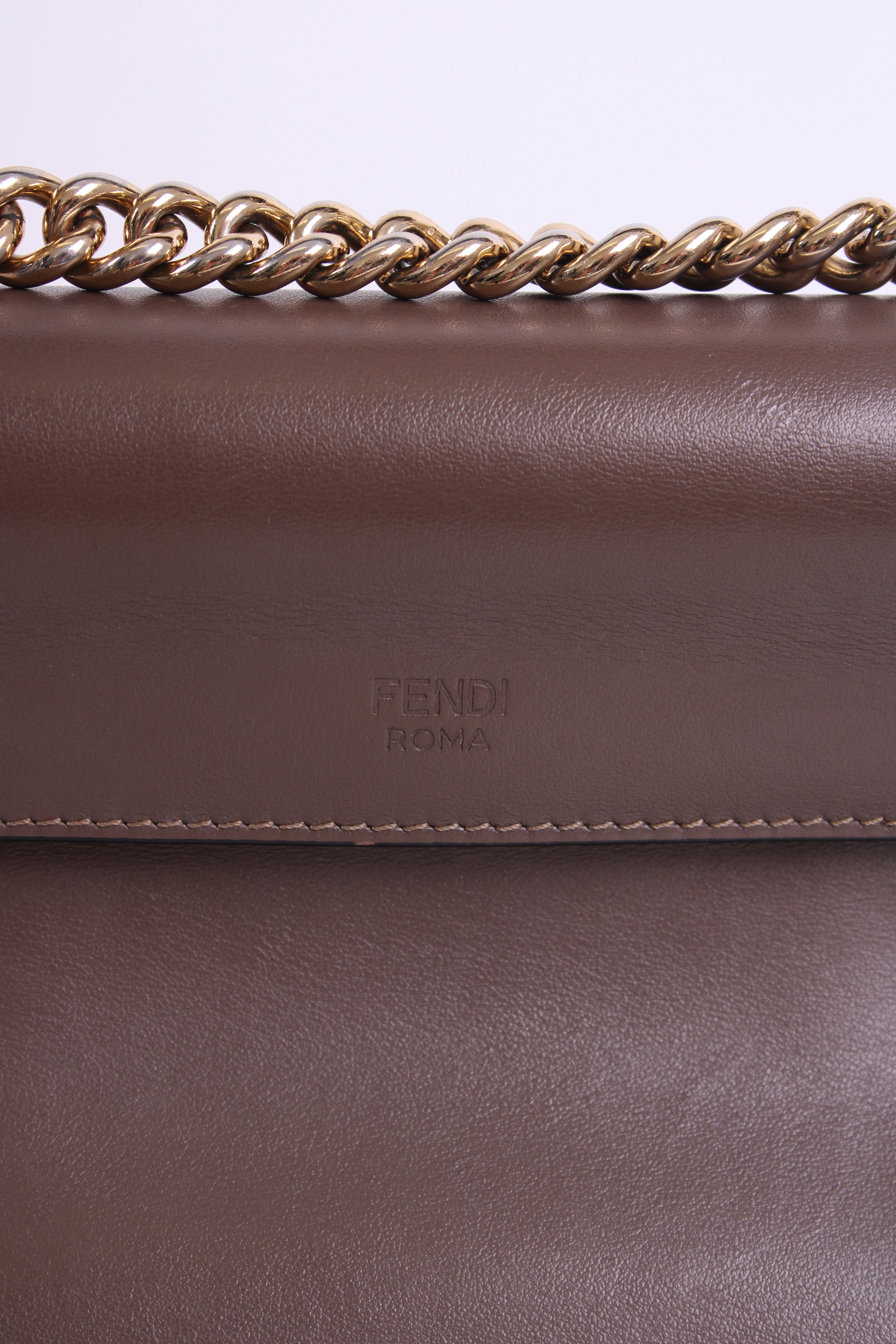Fendi Canne Handbag Brown