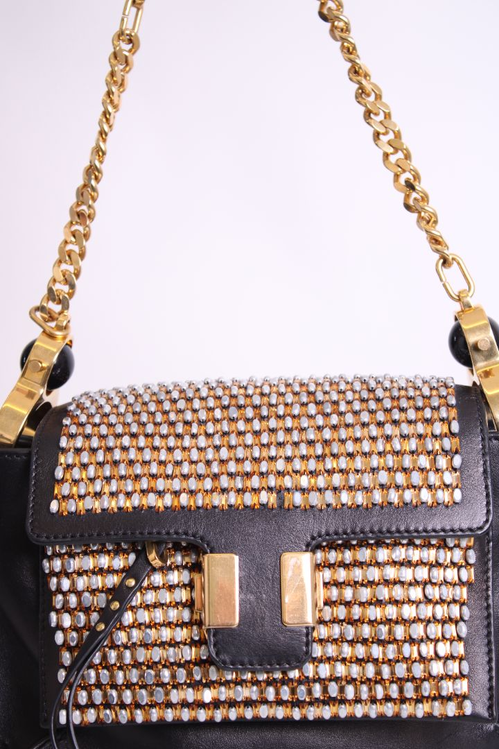 Chloe Amelia Crystal Embellished Bag Black
