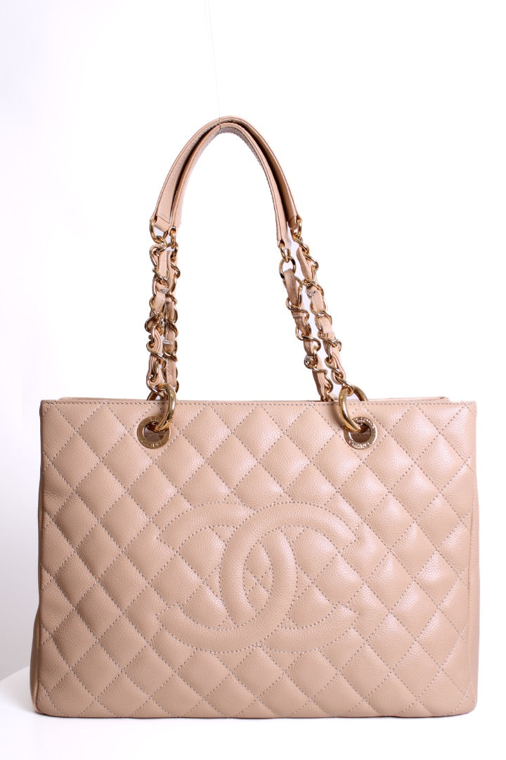 Chanel Handbag Beige Grand Shopper Tote