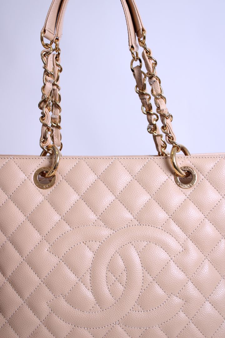 Chanel Handbag Beige Grand Shopper Tote