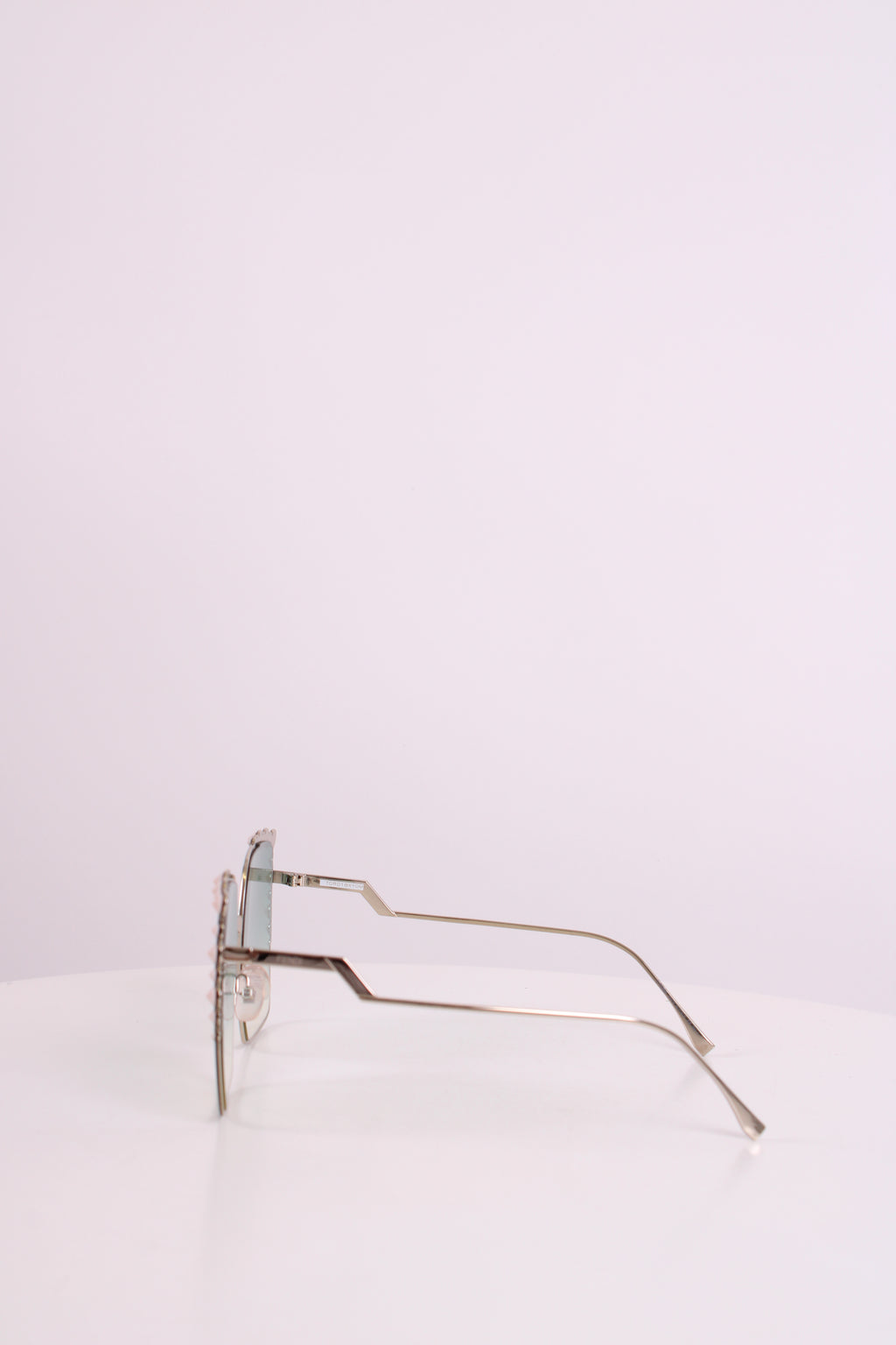 Fendi Embellished Square Sunglasses Green