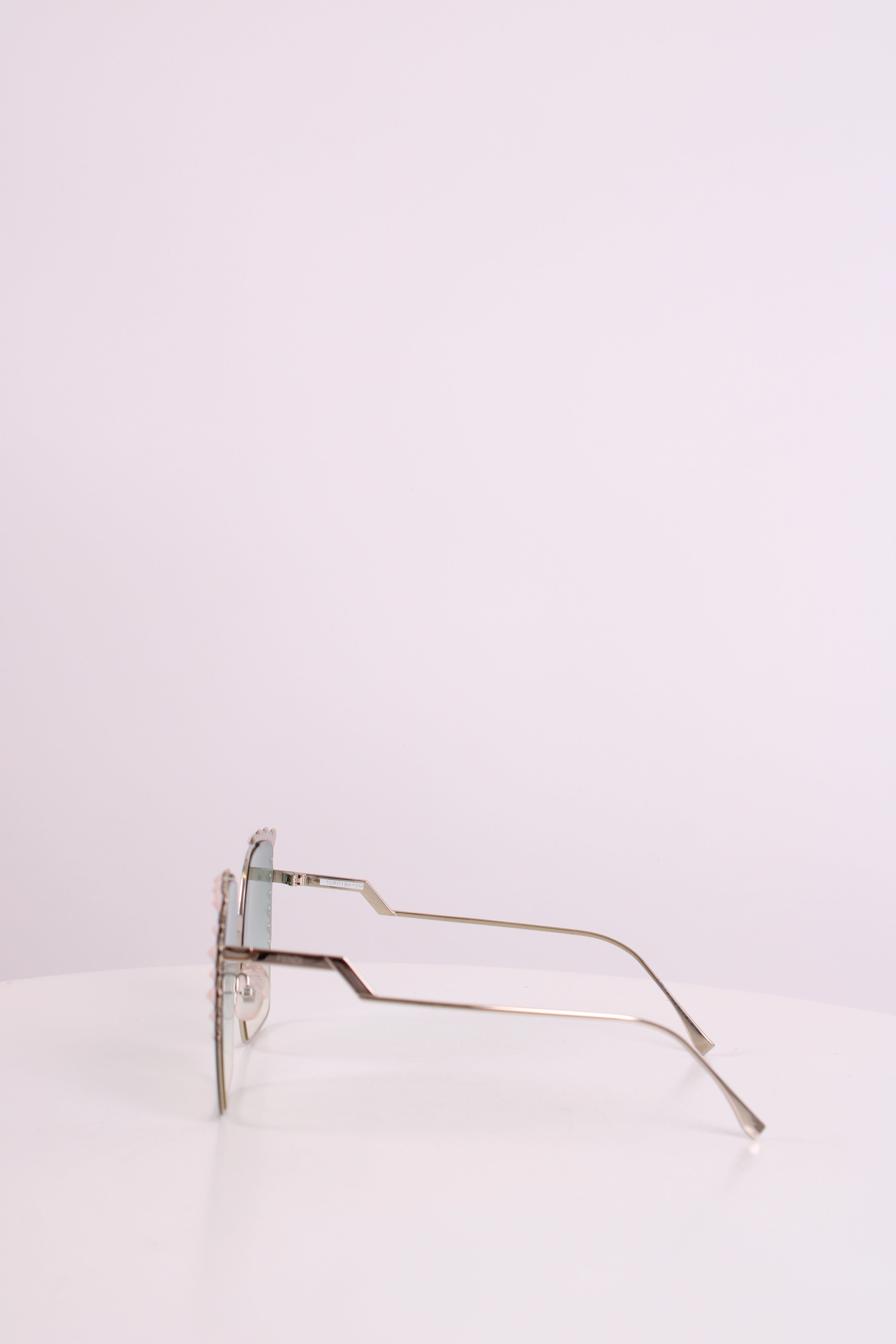 Fendi Embellished Square Sunglasses Green
