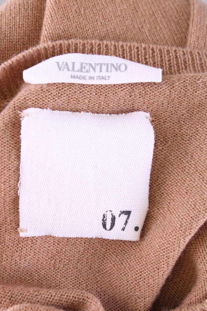 Valentino L/S Rock Stud Side Jumper Tan L