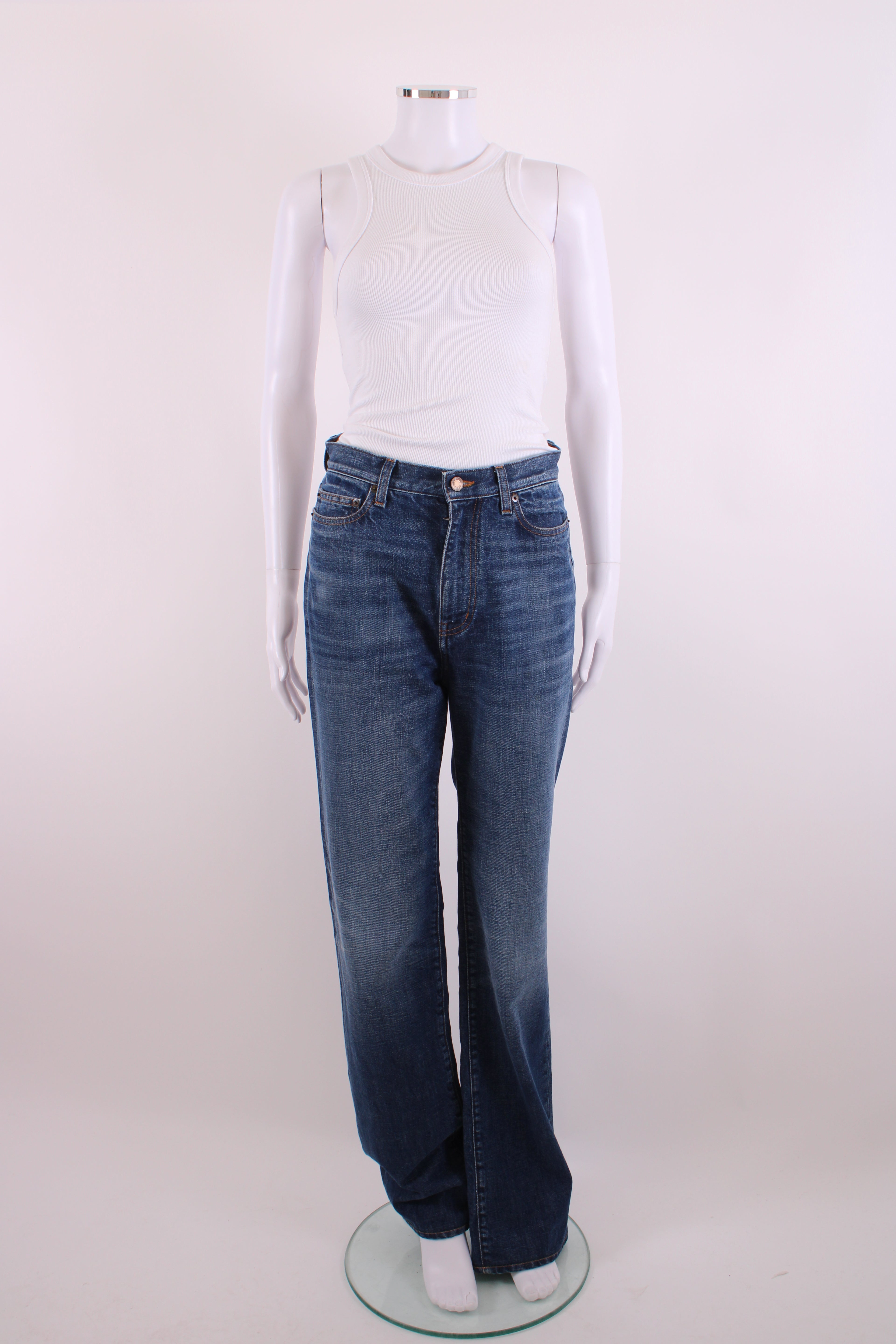 Saint Laurent Straight Leg Jeans Denim 36