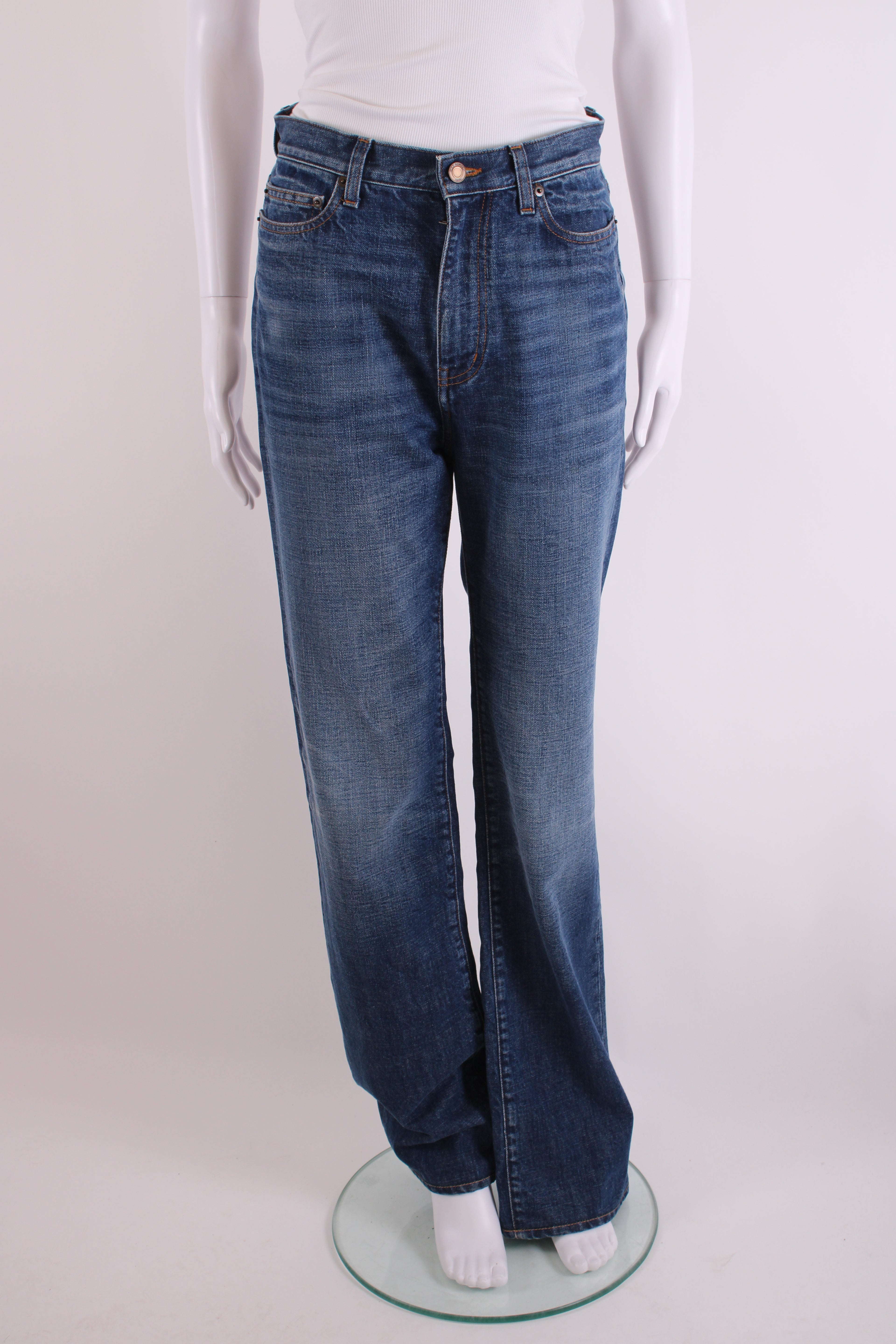 Saint Laurent Straight Leg Jeans Denim 36