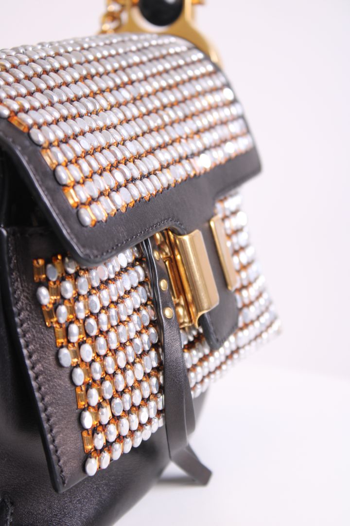 Chloe Amelia Crystal Embellished Bag Black
