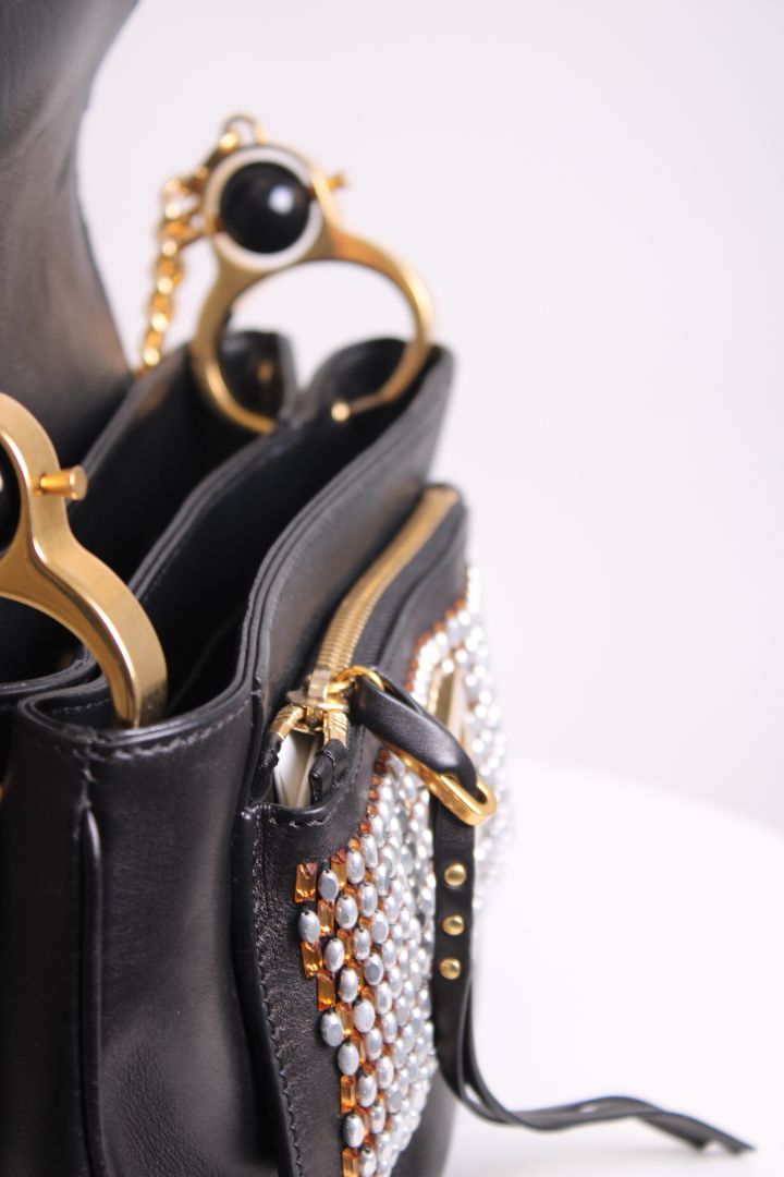 Chloe Amelia Crystal Embellished Bag Black