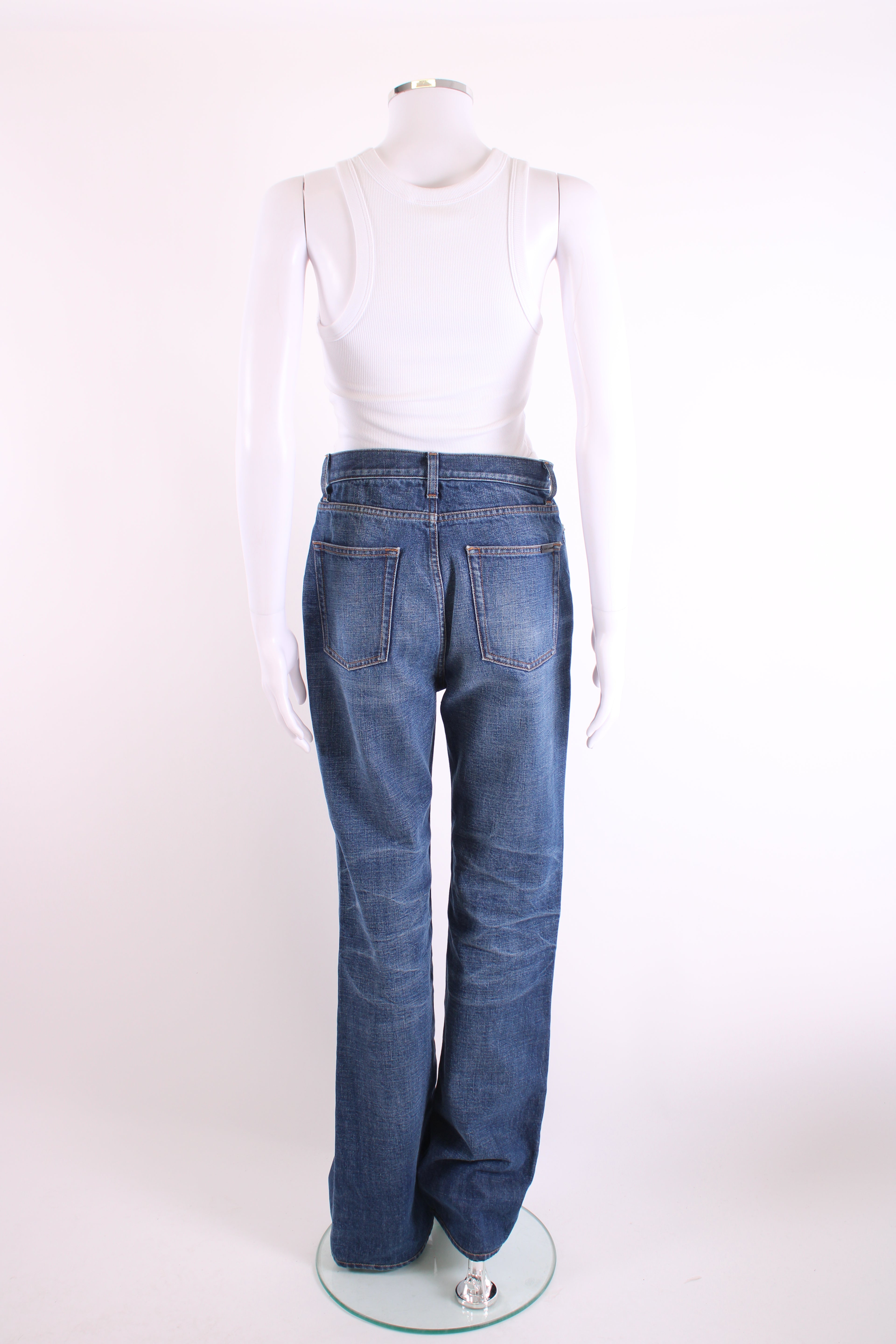 Saint Laurent Straight Leg Jeans Denim 36