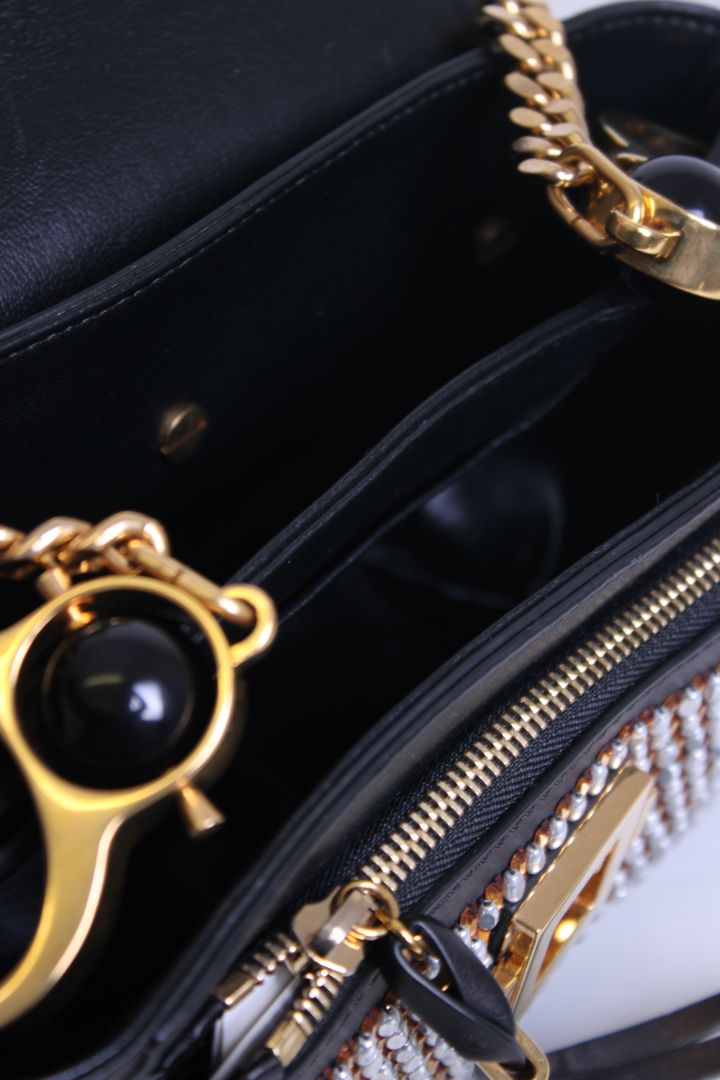 Chloe Amelia Crystal Embellished Bag Black