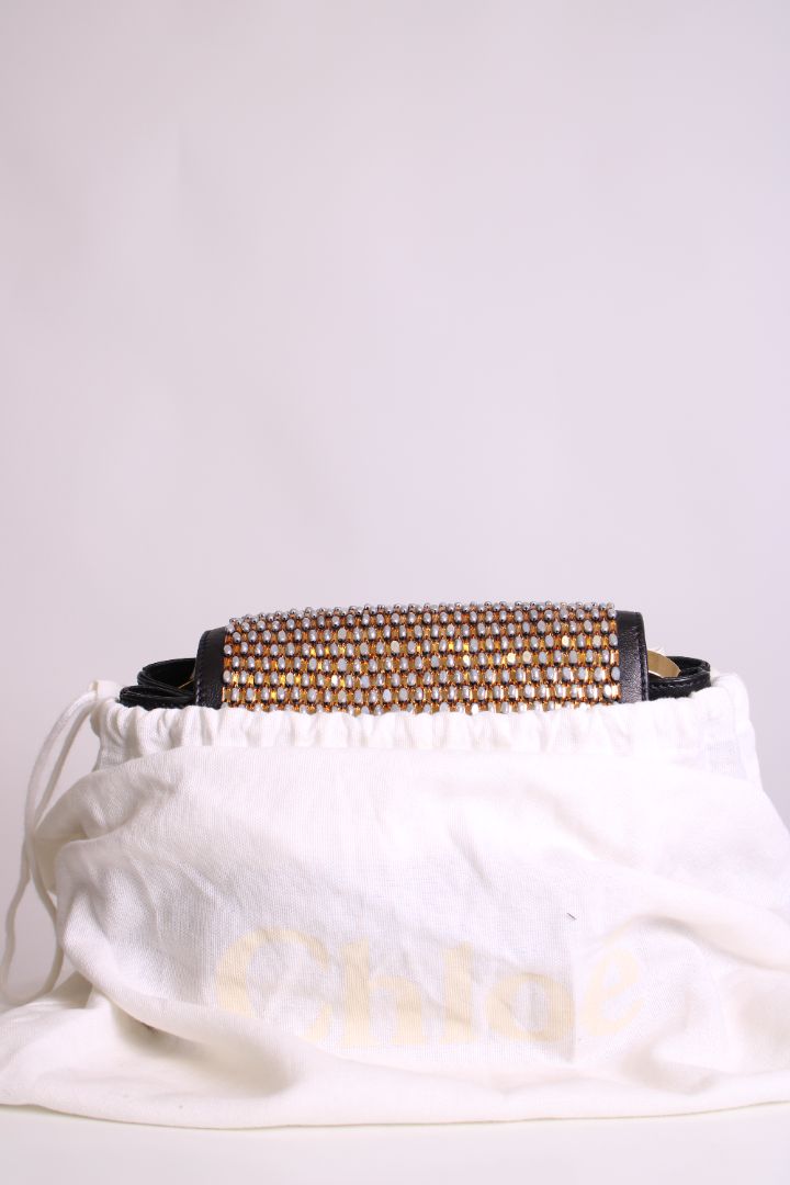 Chloe Amelia Crystal Embellished Bag Black