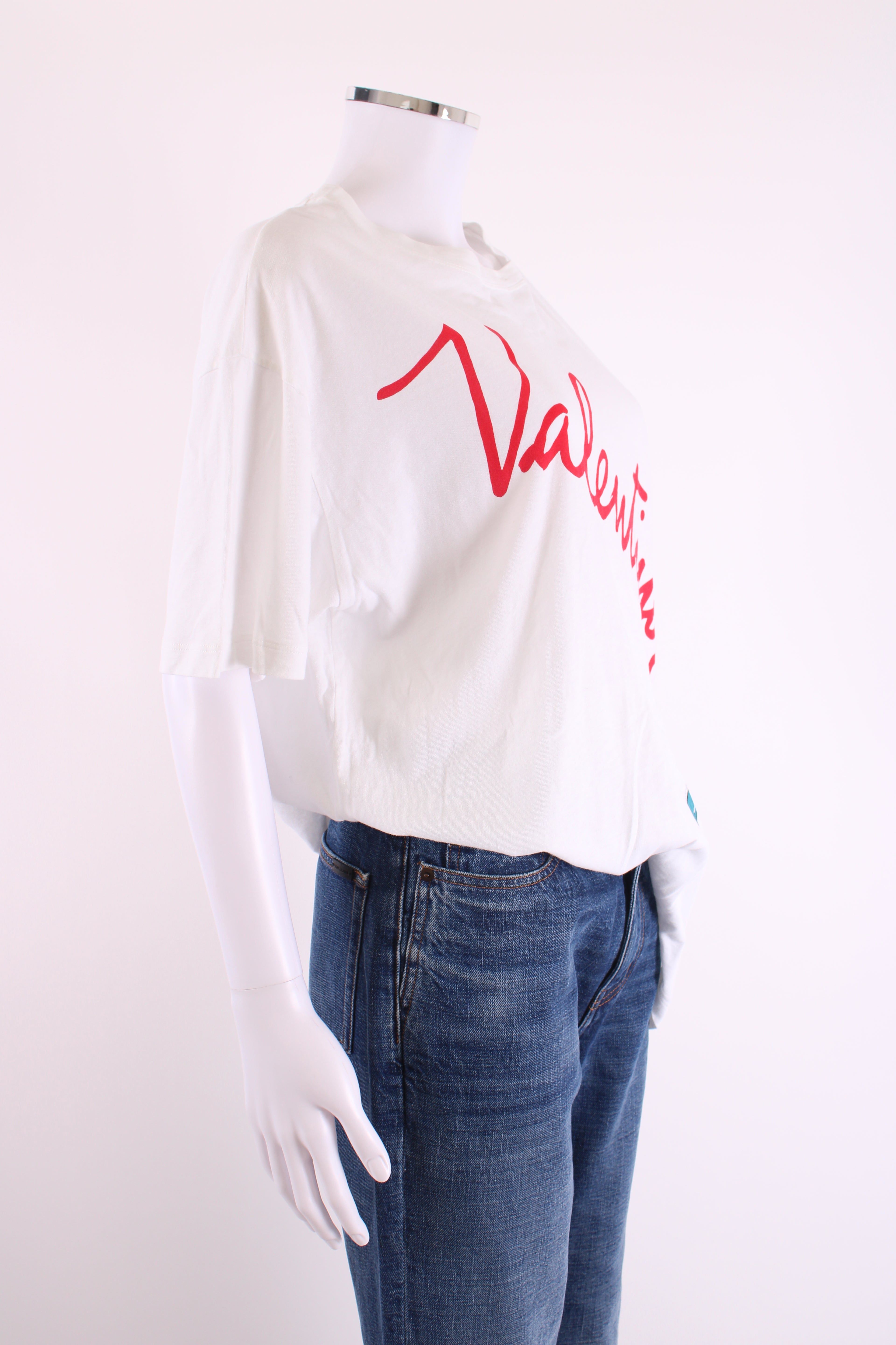 Valentino VALENTINO LIPSTICK T-shirt White and Red M