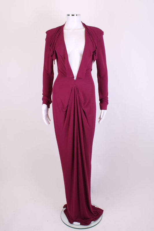 Roland Mouret Evening Dress Burgundy 10