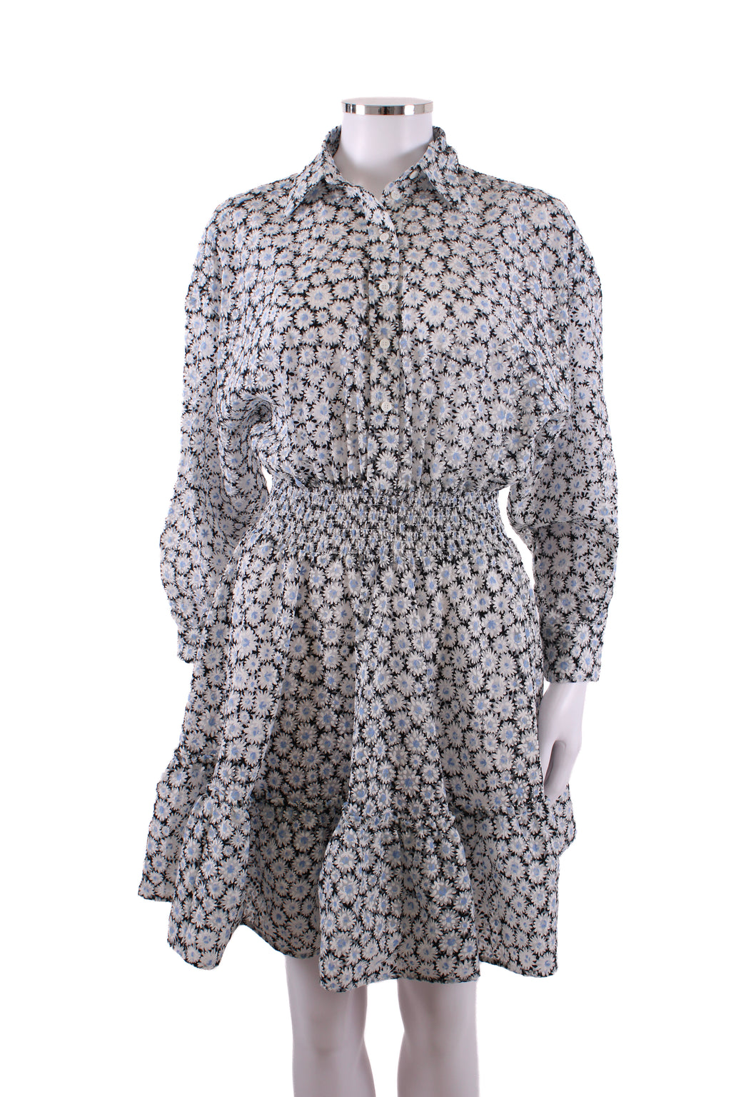 Maje Floral Mini Dress Blue 36