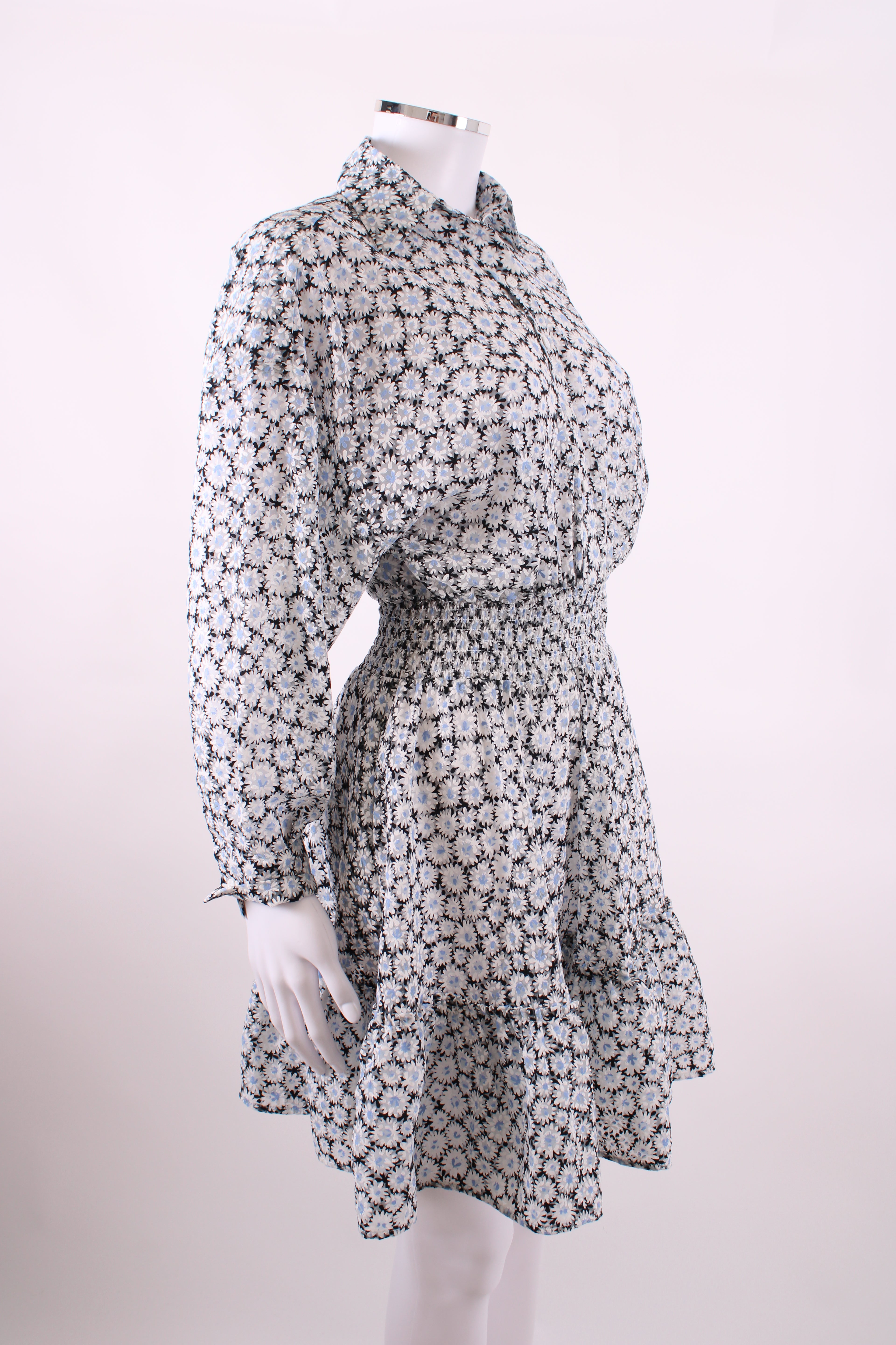 Maje Floral Mini Dress Blue 36