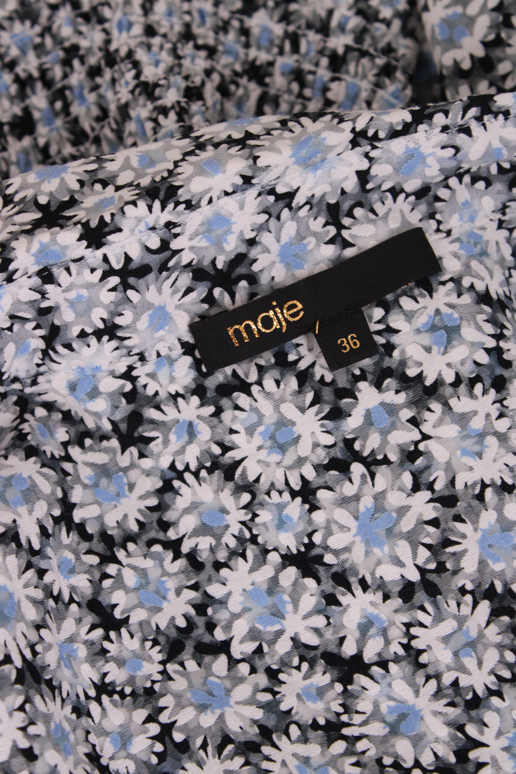 Maje Floral Mini Dress Blue 36