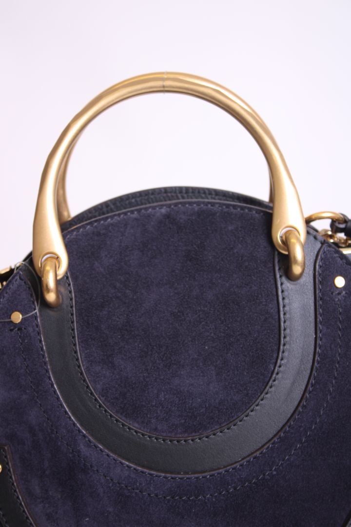 Chloe Pixie Suede Crossbody Bag Navy